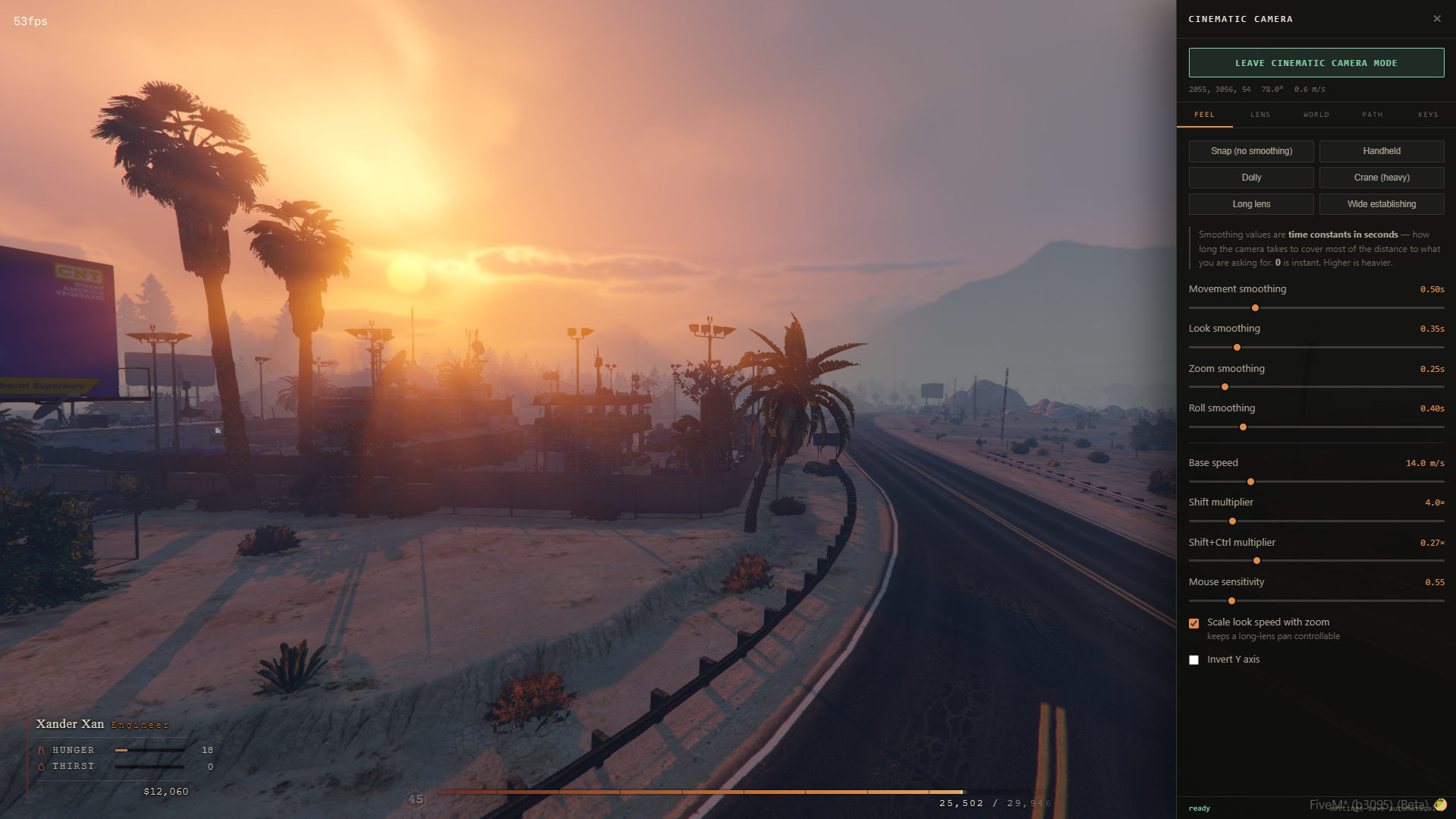 Sunset over the county