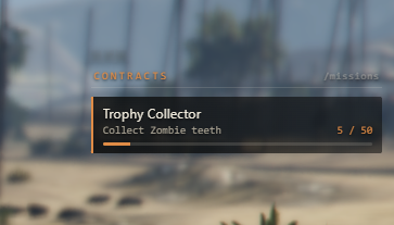 Contract tracker on the HUD